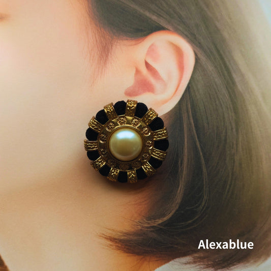 Antique Pearl Statement Earrings|アメリカ買付 ヴィンテージ 大ぶりパールイヤリング