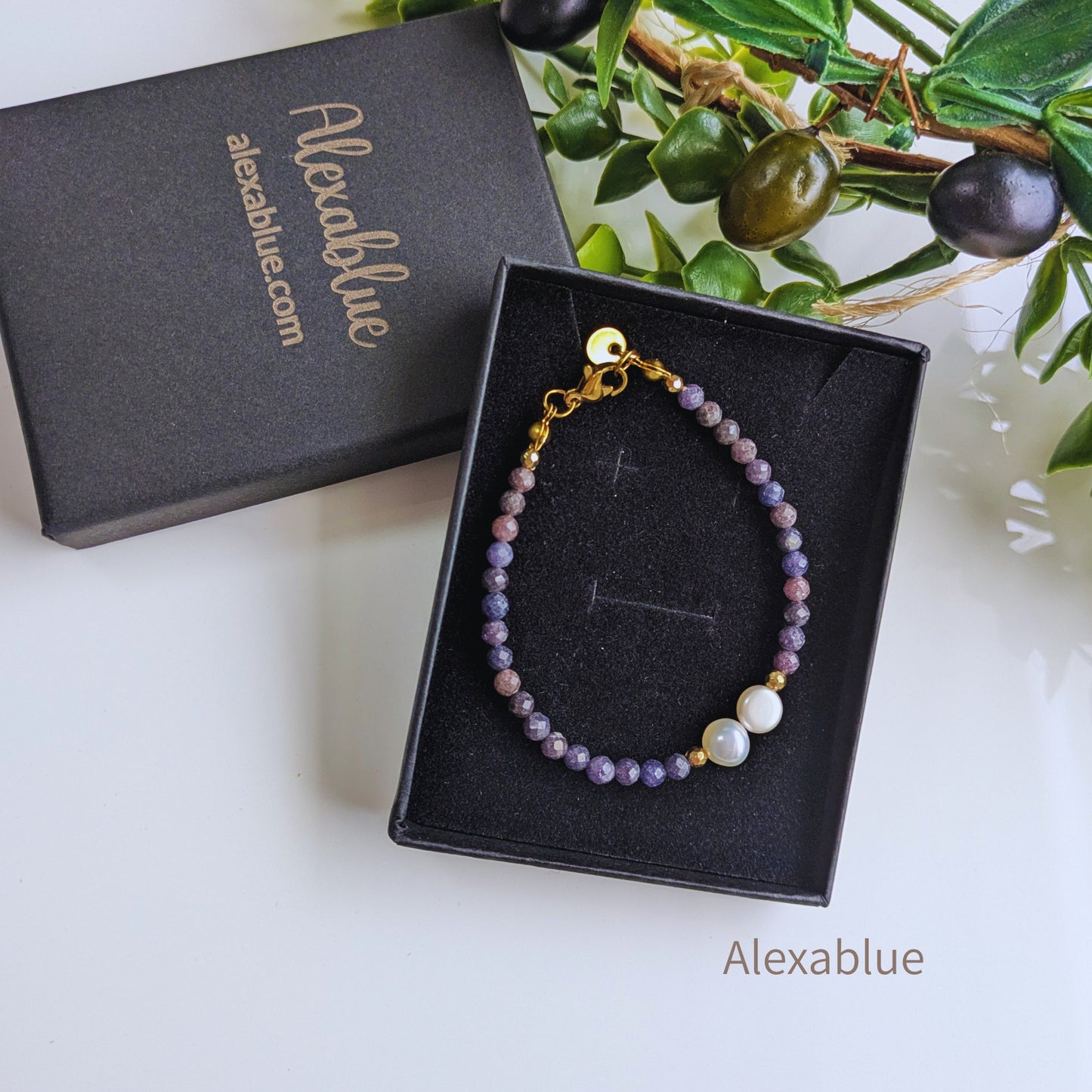 【ステンレス】マダガスカル産サファイアの華奢ブレスレット / Madagascar Sapphire Dainty Bracelet