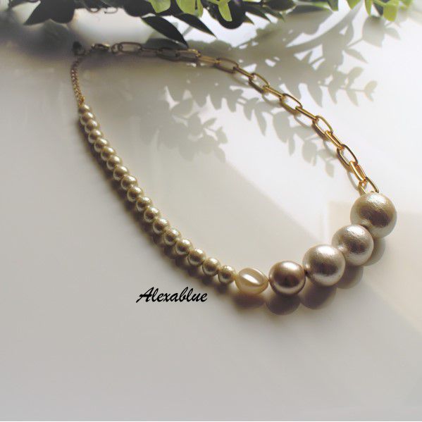 Mixed Pearl Chain Necklace
