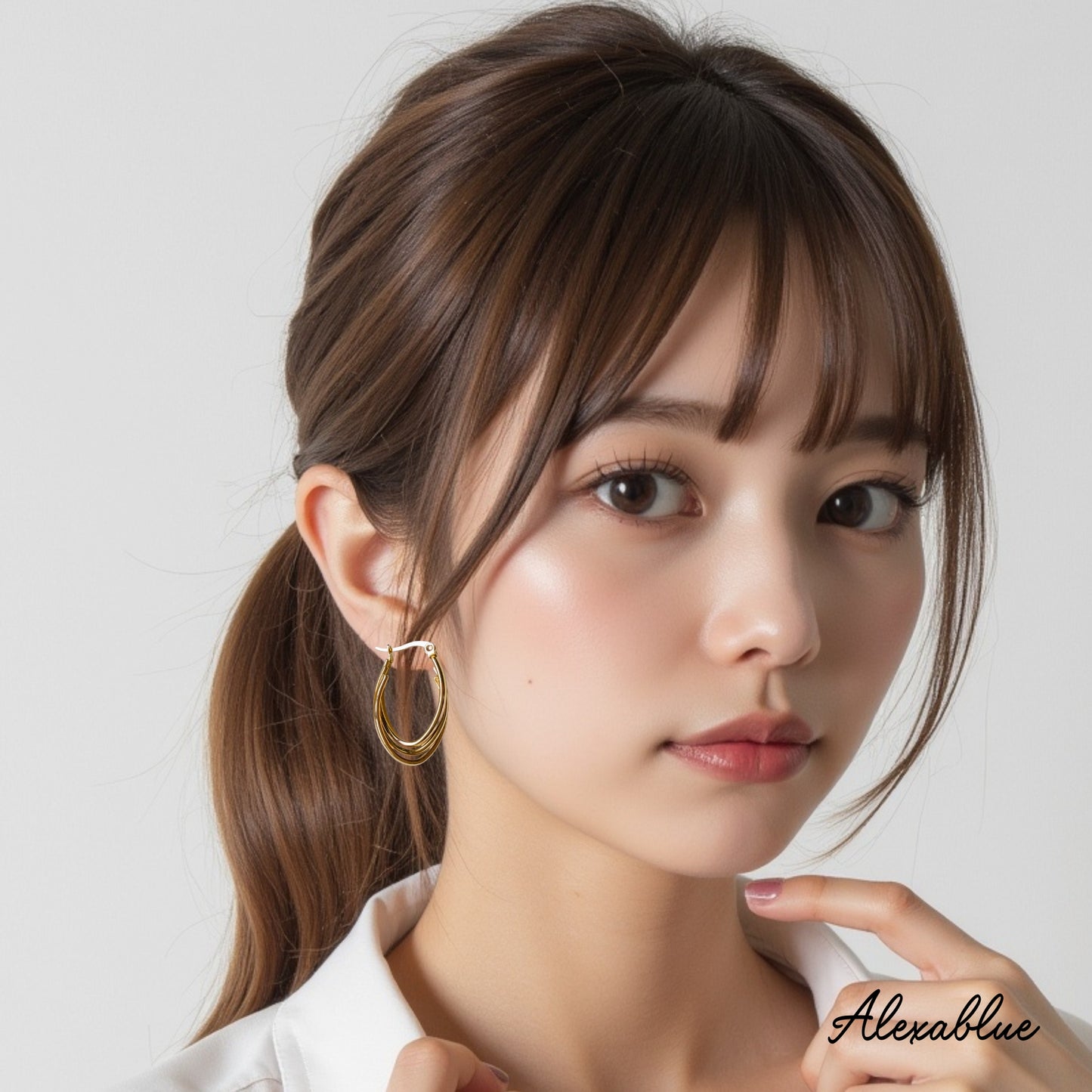Oval Triple Hoop Earrings - Refined Hoops, Effortlessly Stylish, Adult Casual, Stainless Steel