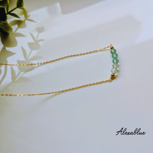 Aqua Necklace — シルバー925 小粒アクアマリンネックレス 天然石ネックレス 3月誕生石