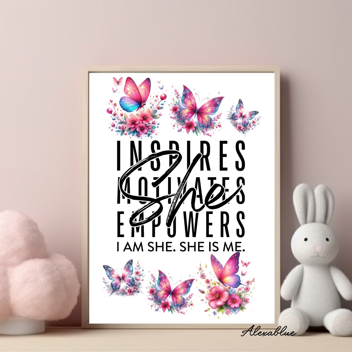 Affirmation Interior Poster ① Girl's Room Interior Poster Girls Affirmation