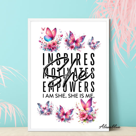 Affirmation Interior Poster ① Girl's Room Interior Poster Girls Affirmation