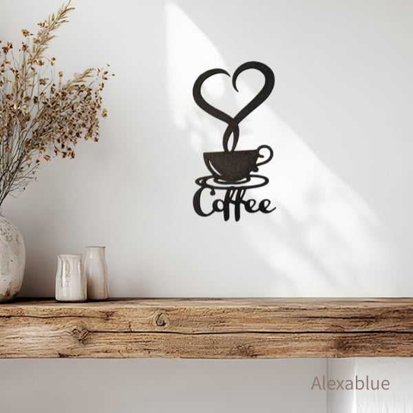 Coffee Wall Art | 3D Printed Coffee Wall Art - Lightweight, Removable, for Kitchen & Living Room Decor