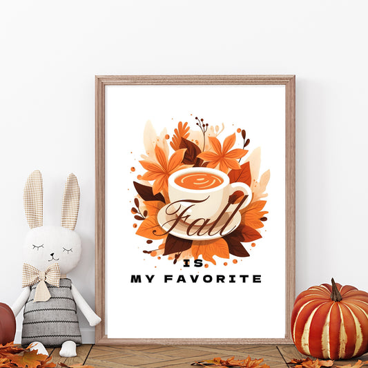 Autumn poster Coffee interior poster Living room