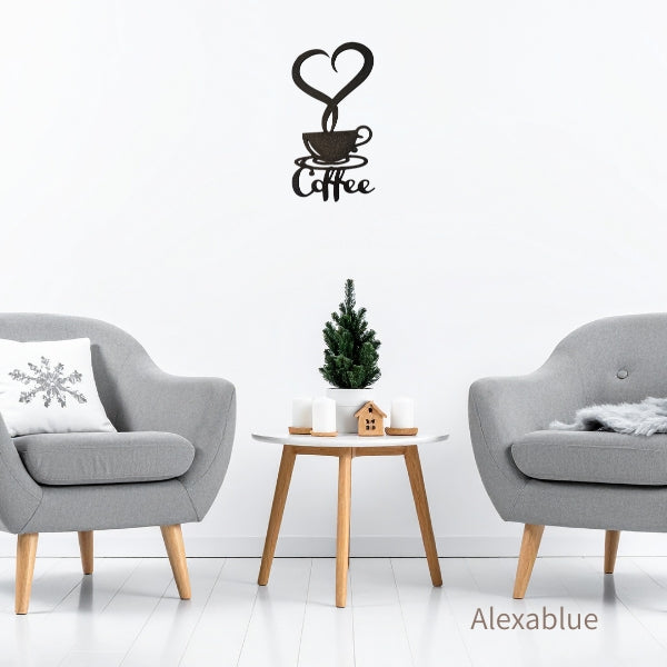 Coffee Wall Art | 3D Printed Coffee Wall Art - Lightweight, Removable, for Kitchen & Living Room Decor