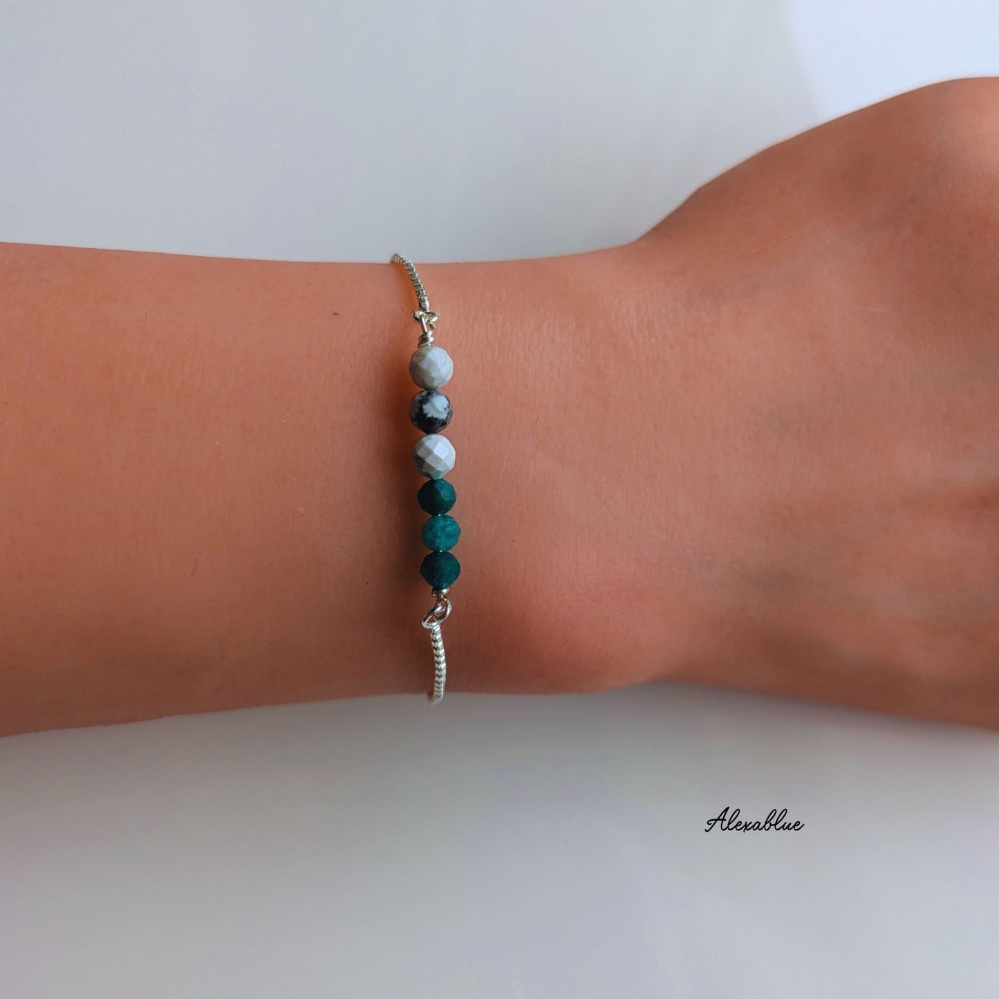3-Way Natural Stone Bracelet Set: Turquoise 2-Strand Men's Style & Amazonite x Howlite Delicate Bracelet