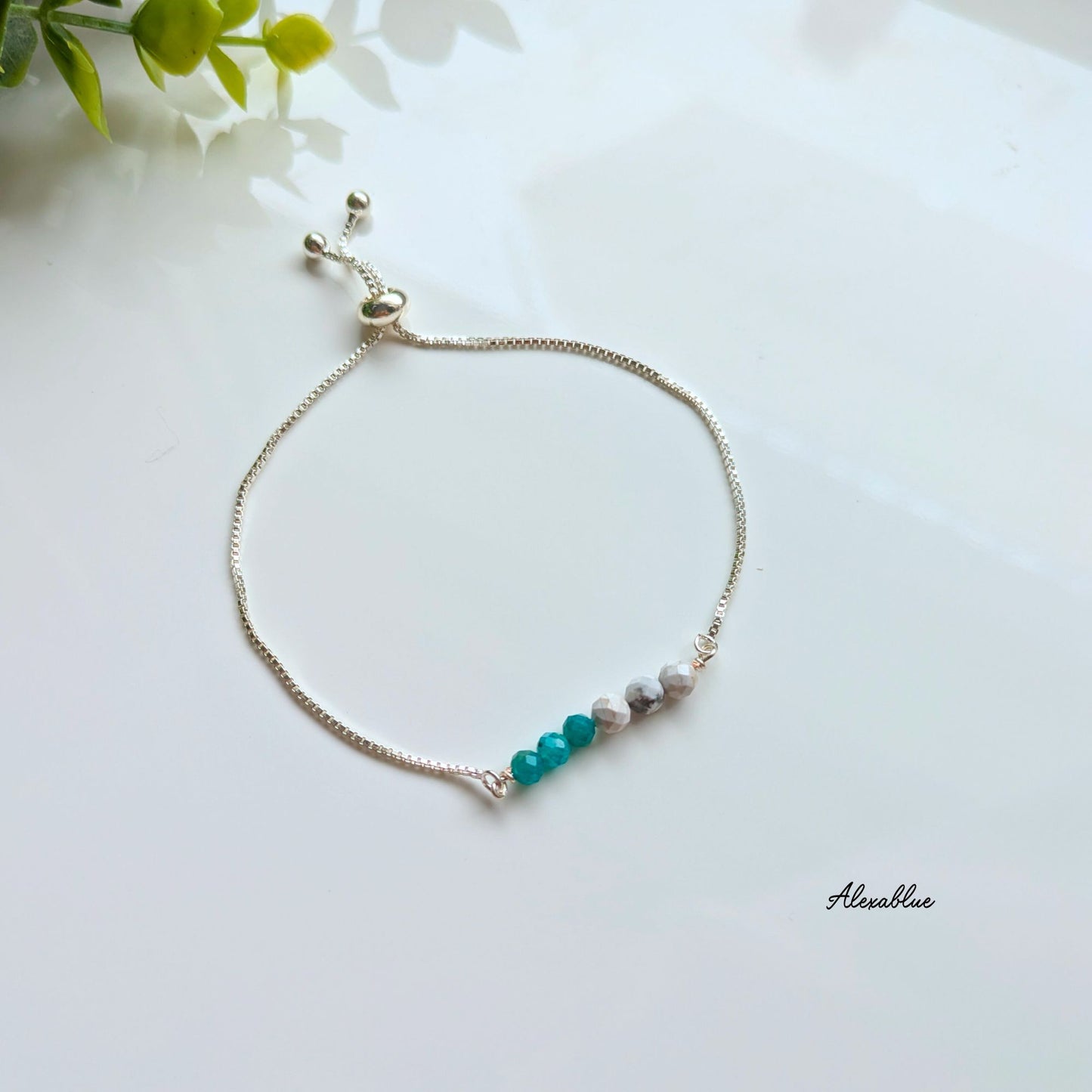 3-Way Natural Stone Bracelet Set: Turquoise 2-Strand Men's Style & Amazonite x Howlite Delicate Bracelet