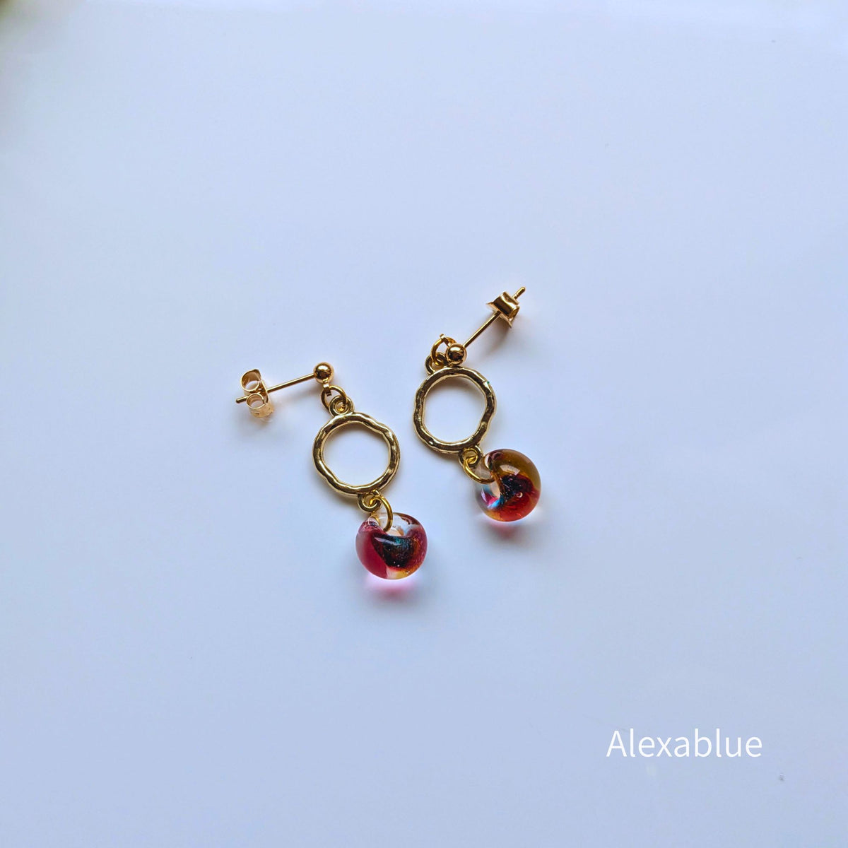 Colorful Drop Bead Earrings｜Stainless Steel