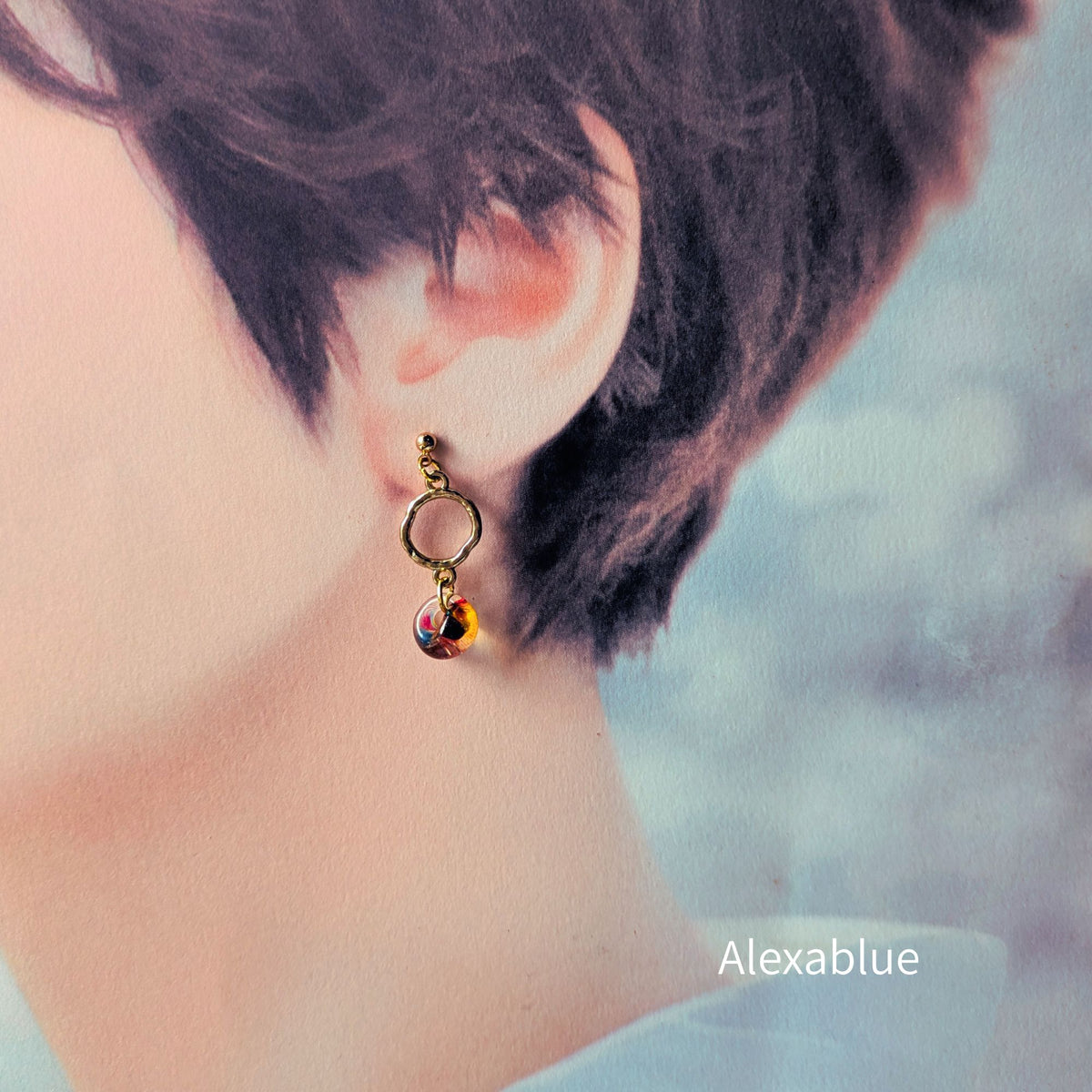 Colorful Drop Bead Earrings｜Stainless Steel