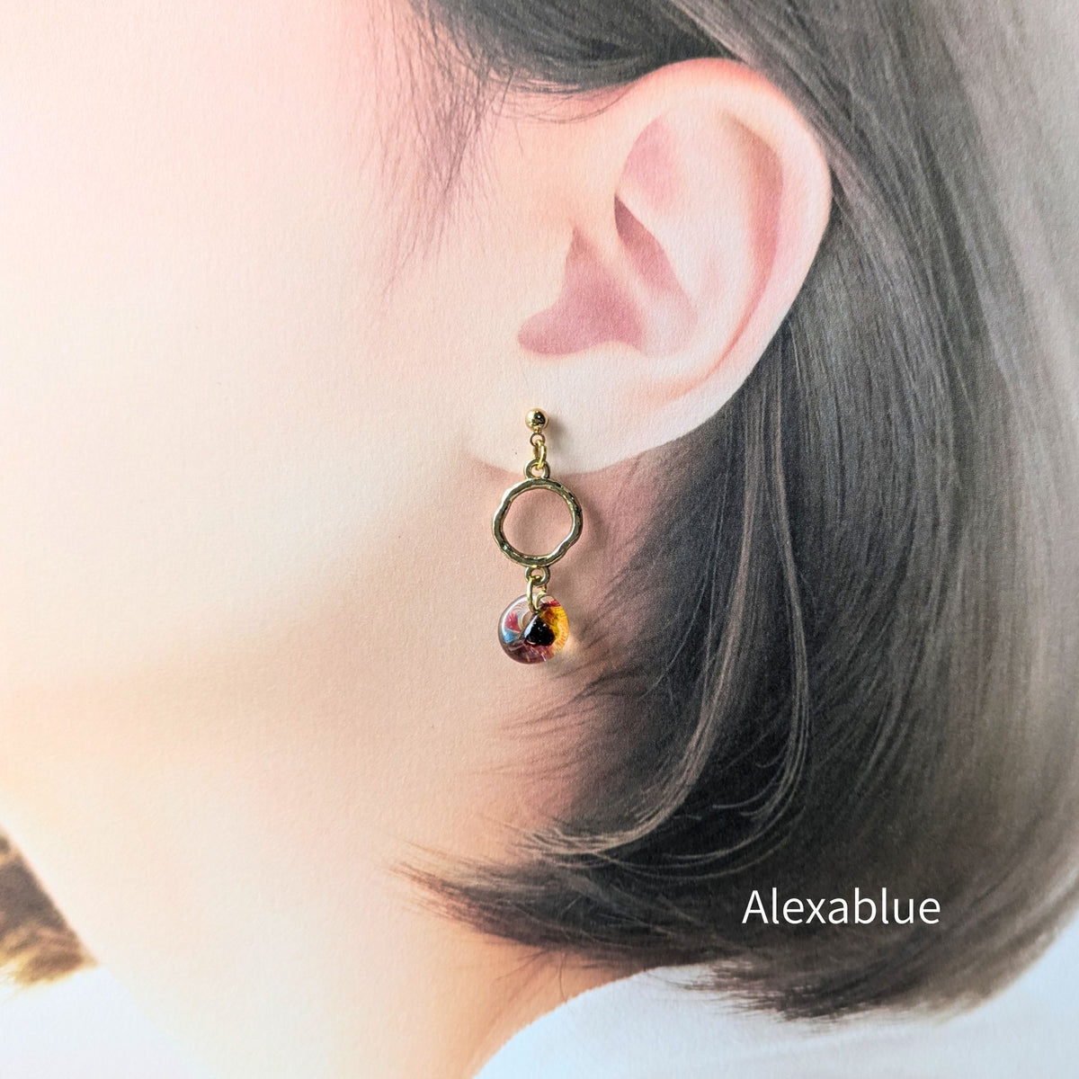Colorful Drop Bead Earrings｜Stainless Steel