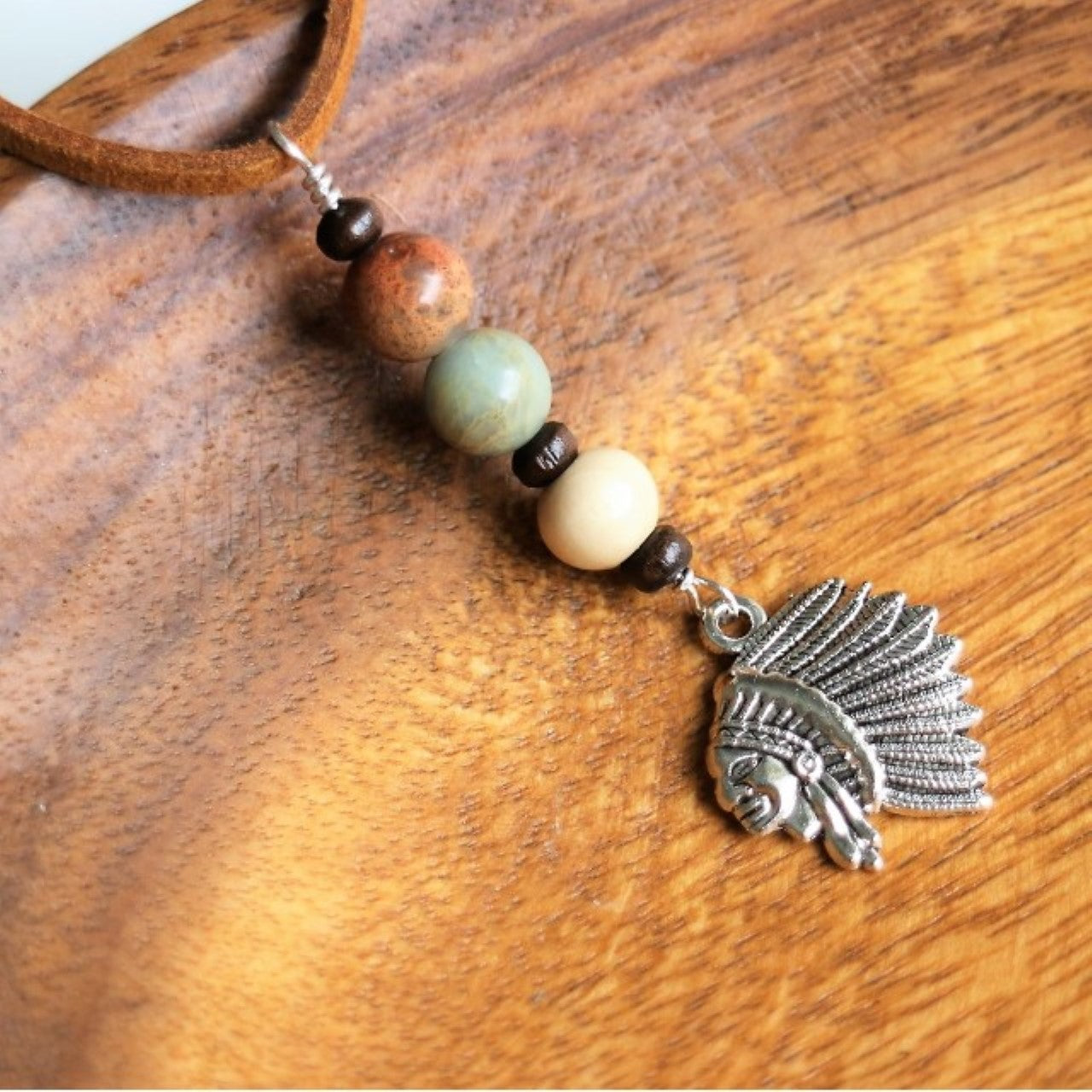 Impression Stone | Natural Black Onyx Car Rearview Mirror Hanging (Choose from 3 charms)