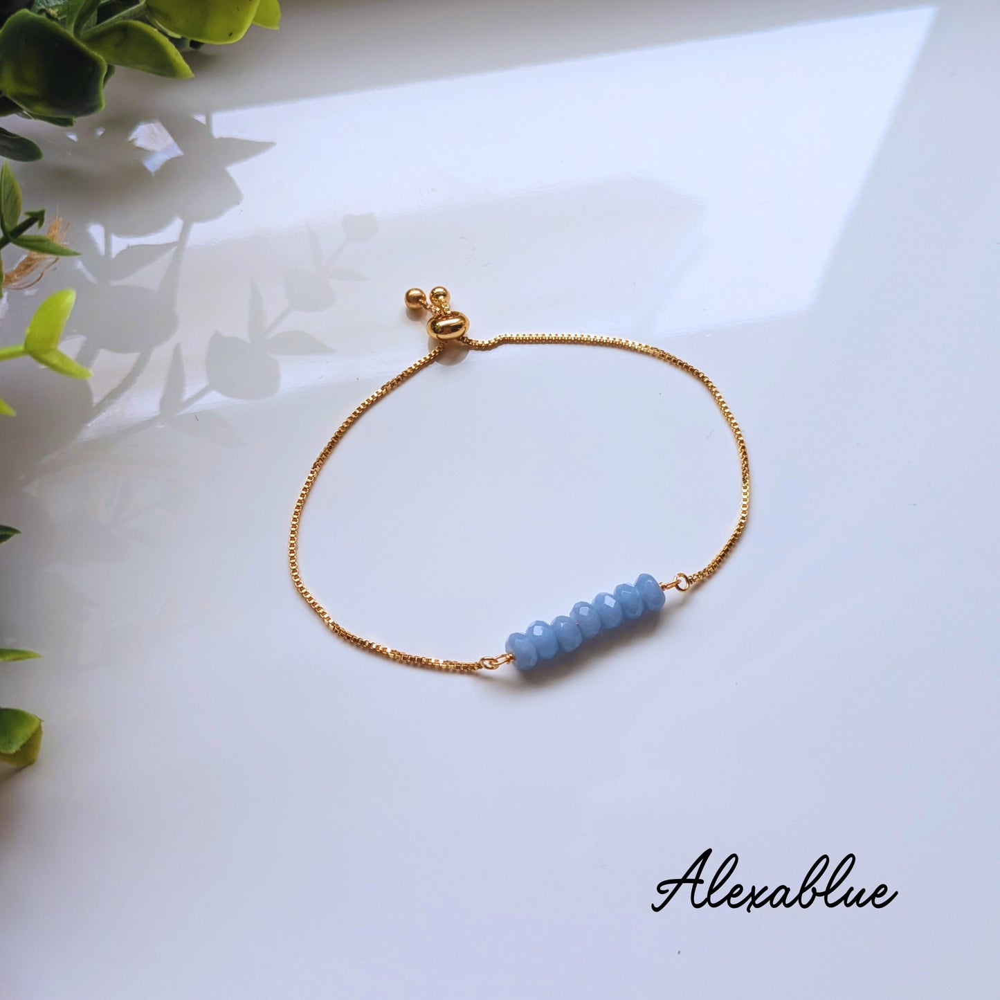Angel Light Bracelet | Gentle Blue Healing Stone | Birthday Gift Natural Stone Accessory