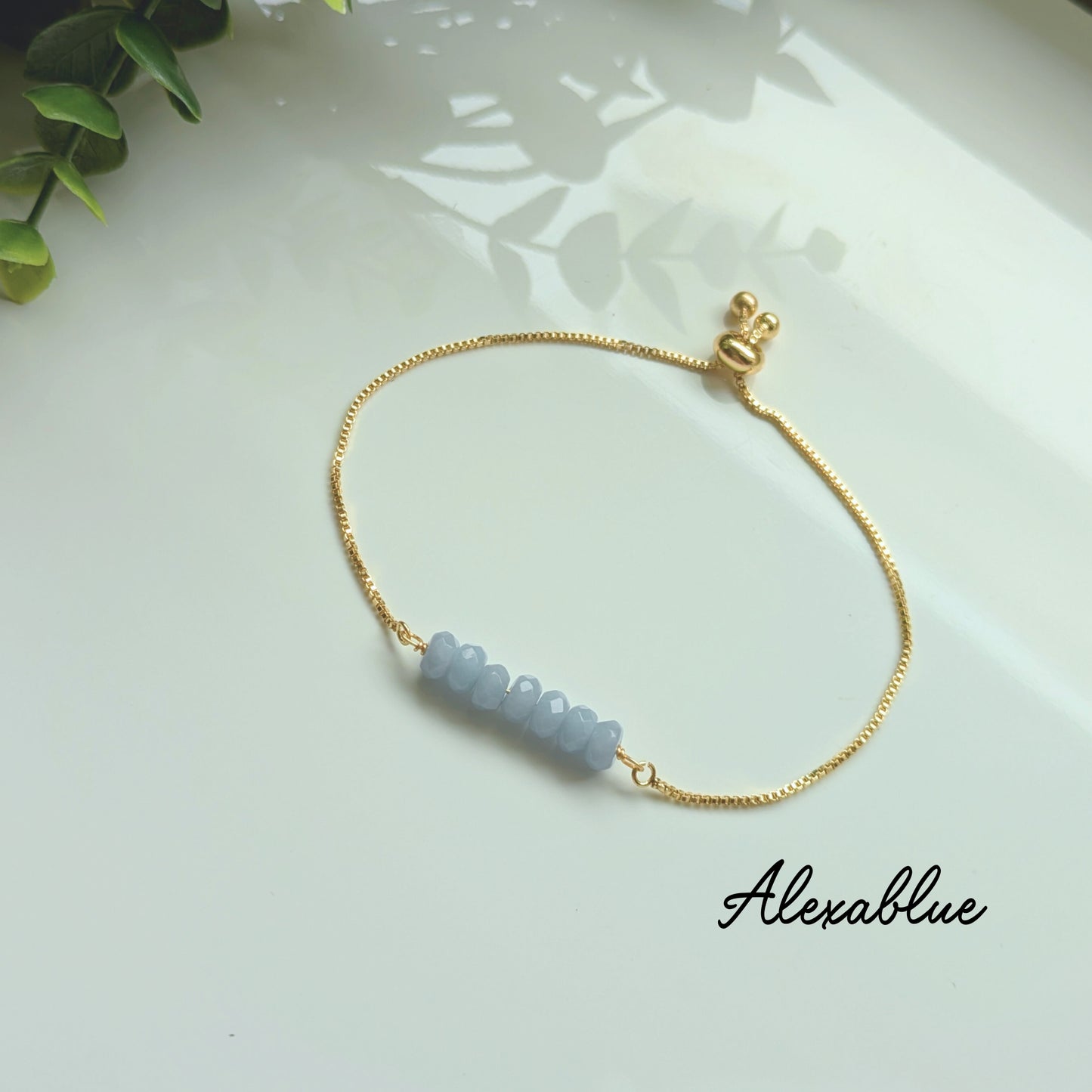 Angel Light Bracelet | Gentle Blue Healing Stone | Birthday Gift Natural Stone Accessory
