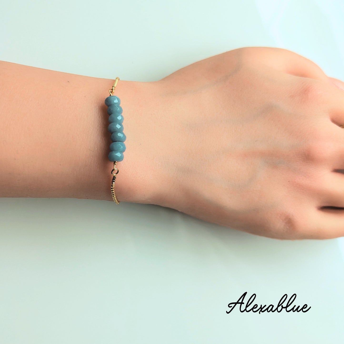 Angel Light Bracelet | Gentle Blue Healing Stone | Birthday Gift Natural Stone Accessory
