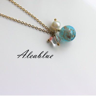 Mermaid Necklace - March/April Birthstones: Coral & Crystal