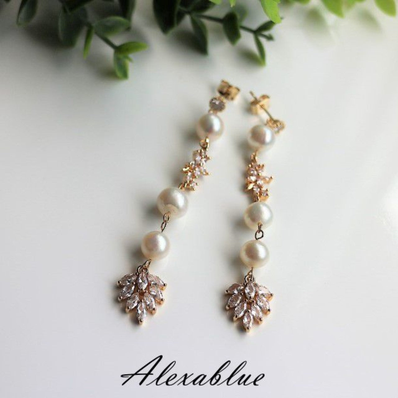 Wedding Accessory Bijou Leaf Earrings
