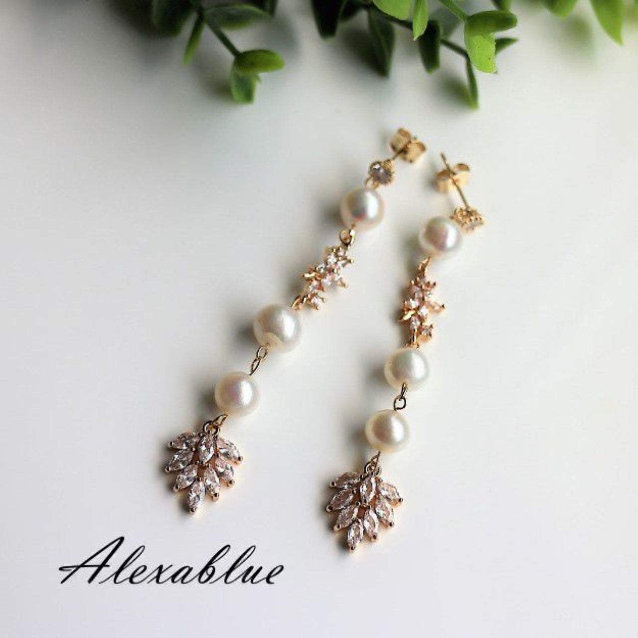 Wedding Accessory Bijou Leaf Earrings
