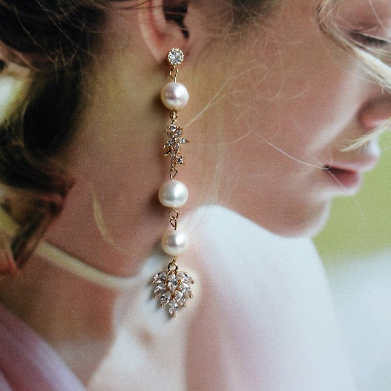 Wedding Accessory Bijou Leaf Earrings