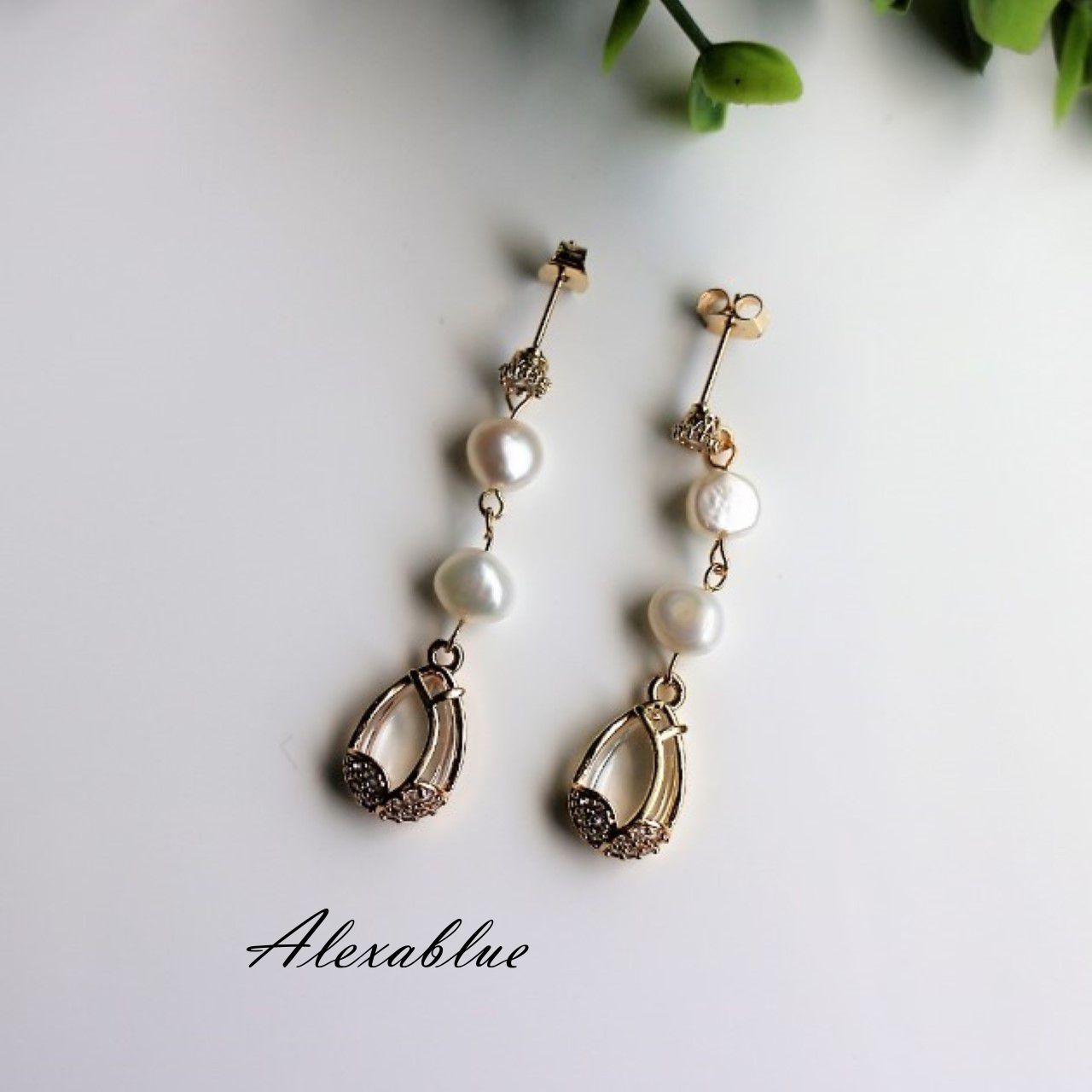 Wedding Accessory Clear Tulip Earrings