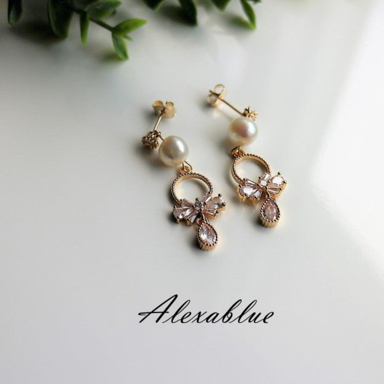 Wedding Accessories: Ribbon Bijou Earrings
