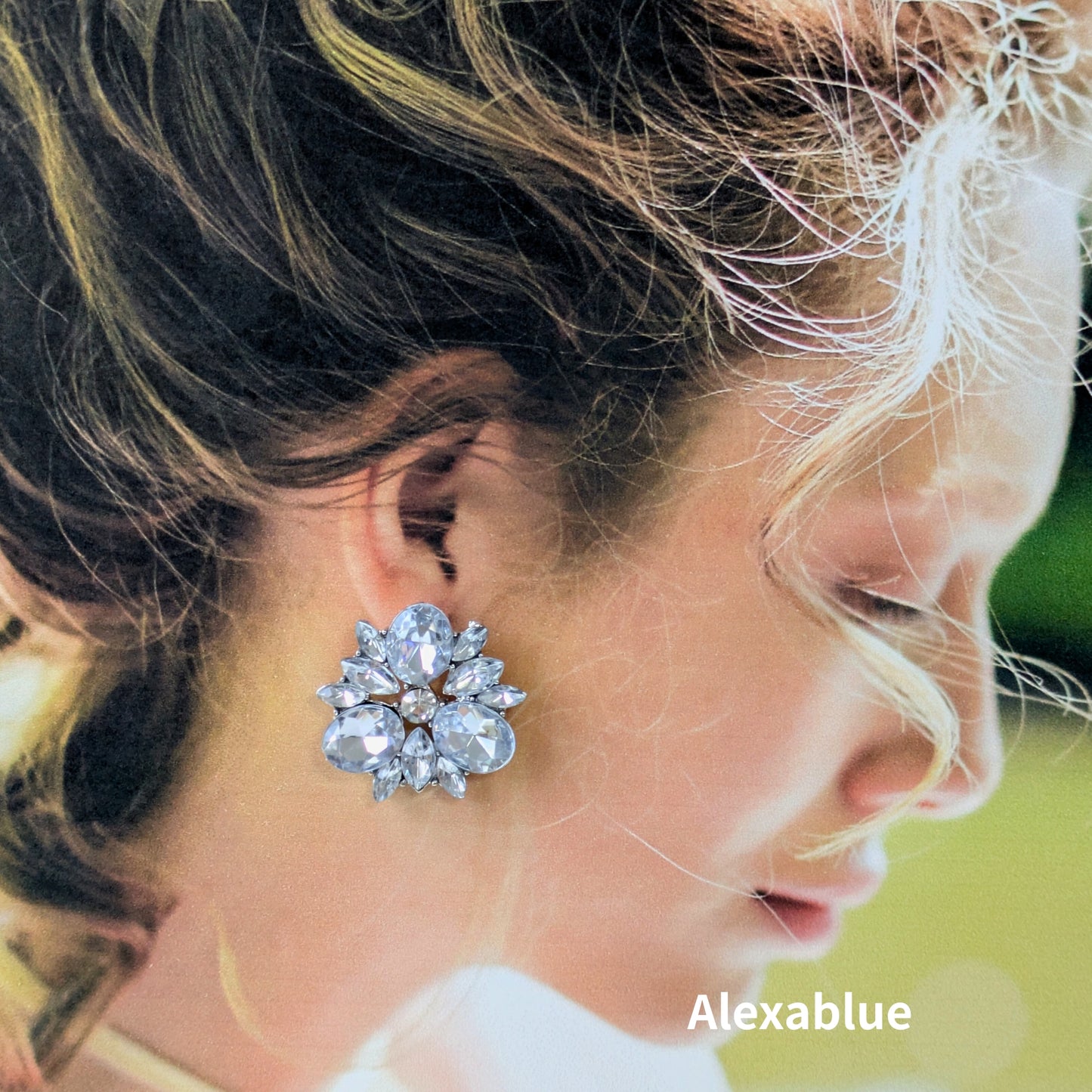 Sparkling Floral Bijoux & Cotton Pearl 2-Way Earrings | Gorgeous Accessories for Weddings & Parties