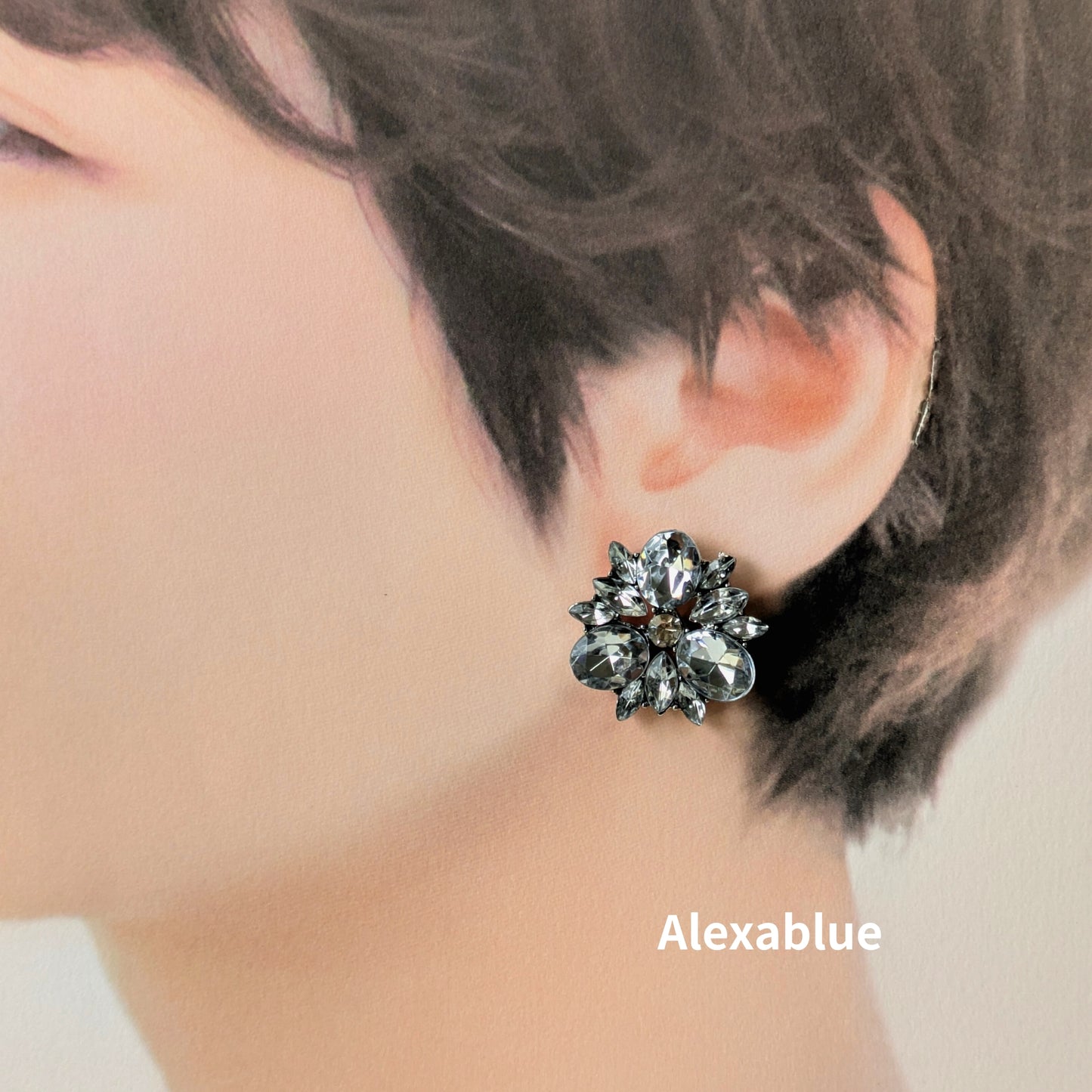Sparkling Floral Bijoux & Cotton Pearl 2-Way Earrings | Gorgeous Accessories for Weddings & Parties