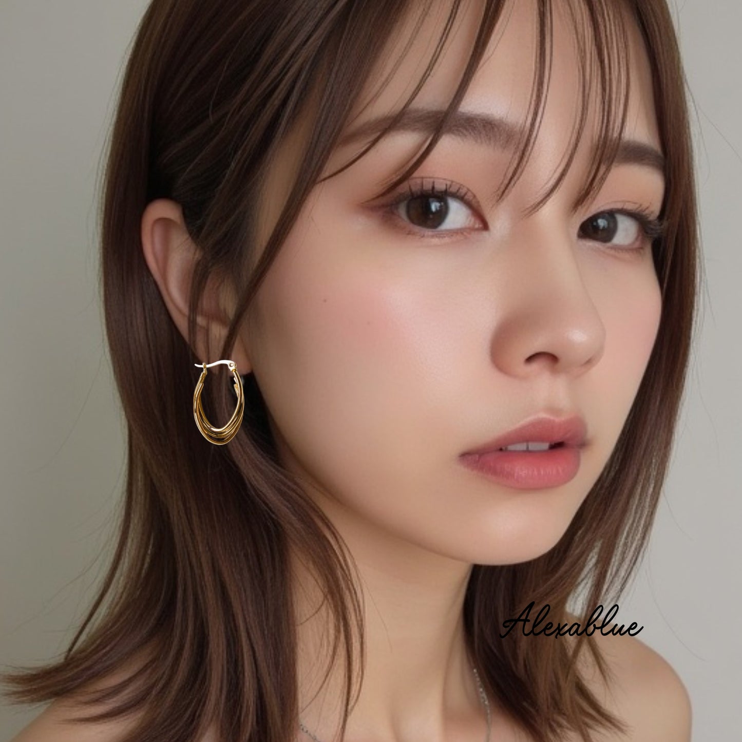 Oval Triple Hoop Earrings - Refined Hoops, Effortlessly Stylish, Adult Casual, Stainless Steel
