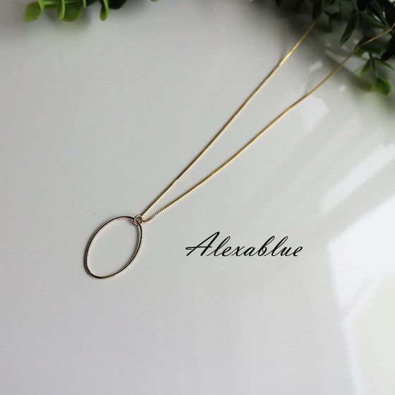 Opal Hoop Necklace K14GF