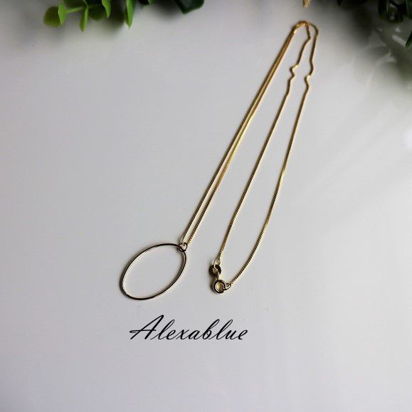 Opal Hoop Necklace K14GF