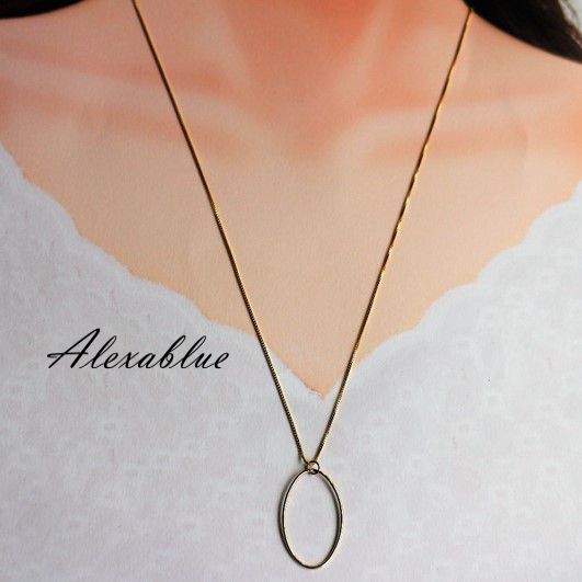Opal Hoop Necklace K14GF