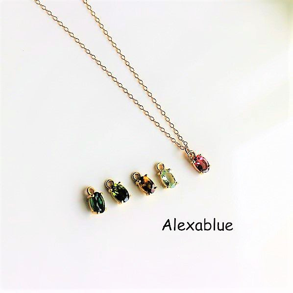 Choose Your Color! Candy-Colored Tourmaline Necklace K14GF October Birthstone