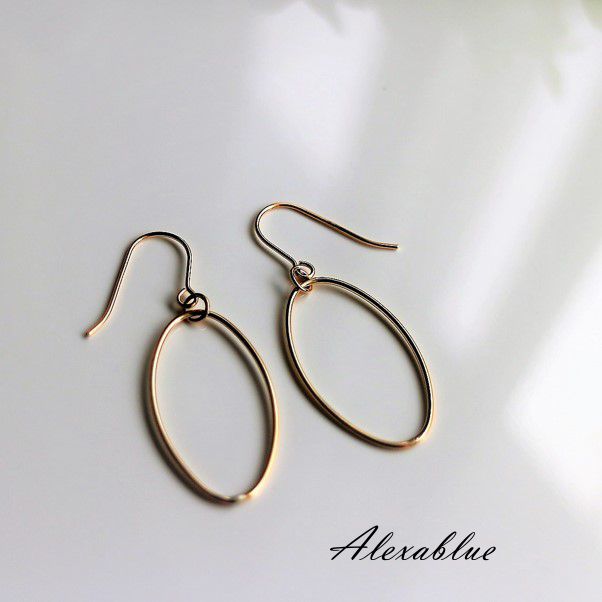 Opal Hoop Earrings K14GF