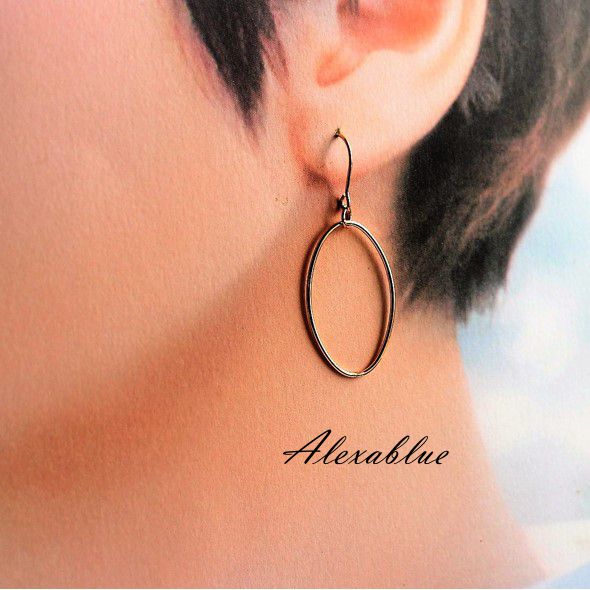 Opal Hoop Earrings K14GF