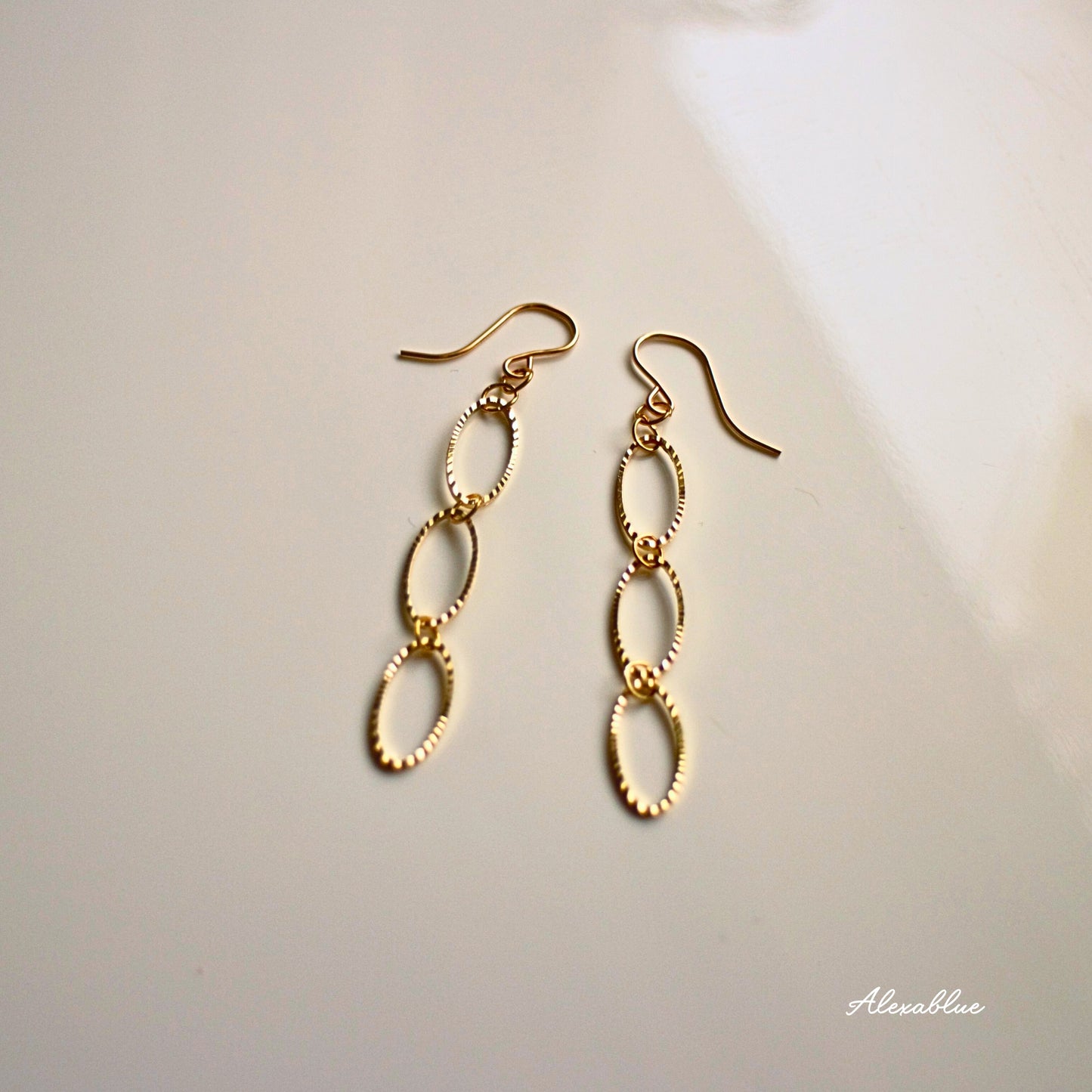 Opal Chain Earrings K14GF Earrings Simple Earrings