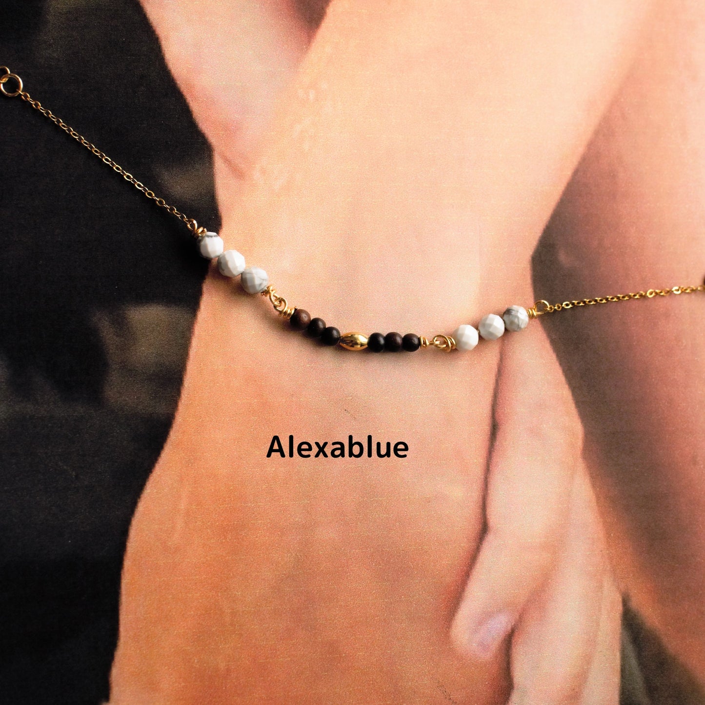 Howlite Bracelet K14GF Gemstone Bracelet