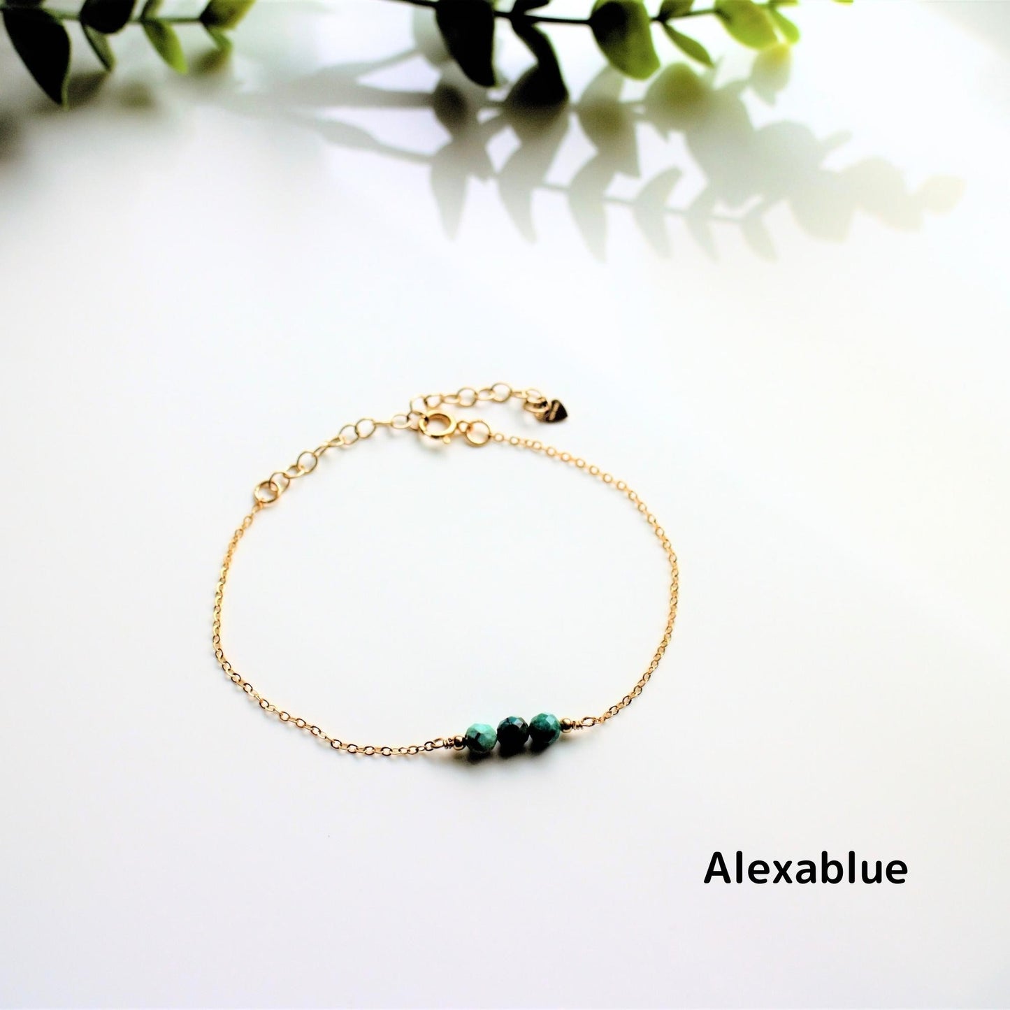 2-Way Amazonite Bracelet Anklet K14GF Bracelet Natural Stone Anklet