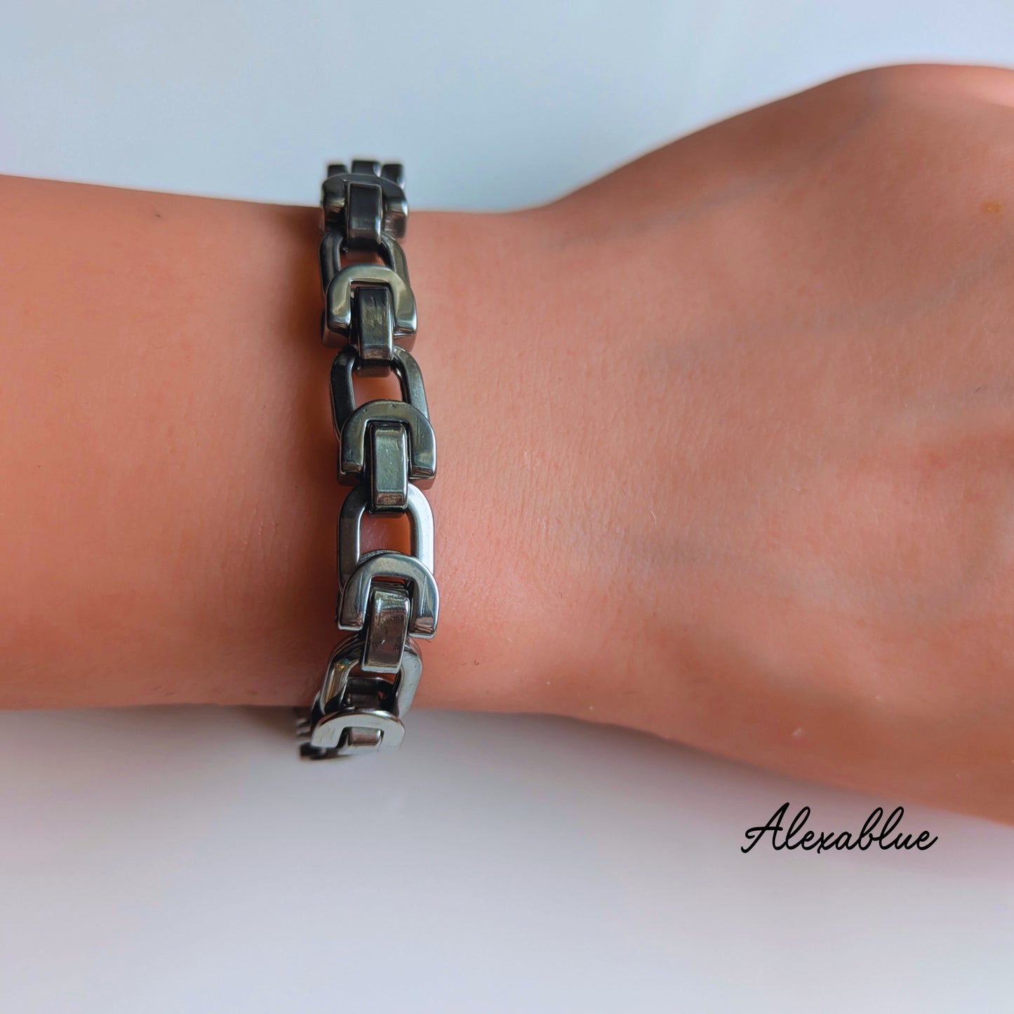 Thick Chain Onyx ブレスレット ユニセックス ブレスレット オニキス 　ユニセックス メンズ レディース ごつめチェーン