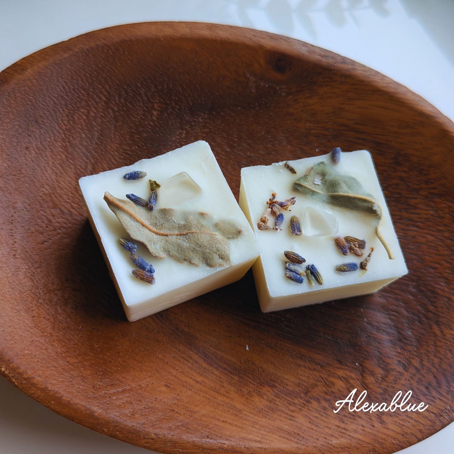 Aroma Soy Candle Cubes, Set of 4 - Natural Stones & Herbs, for Candle Warmers