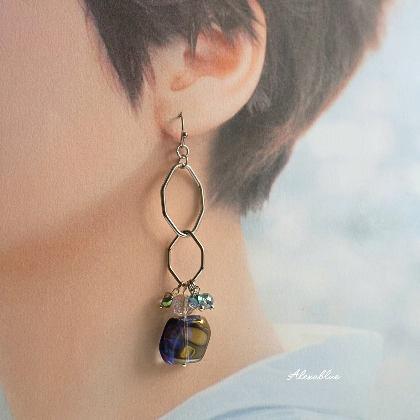 Asymmetrical Chain Surgical Stainless Steel Earrings
