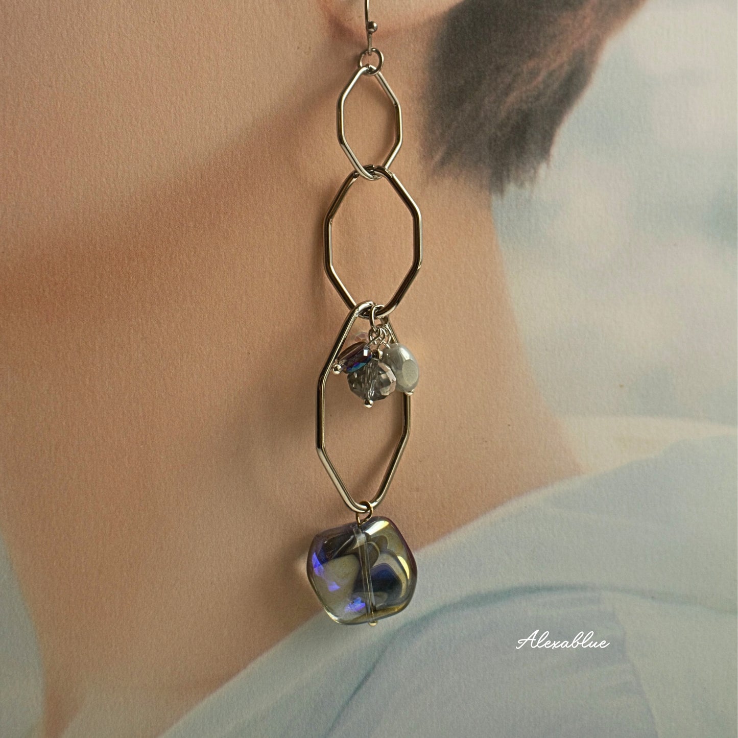Asymmetrical Chain Surgical Stainless Steel Earrings