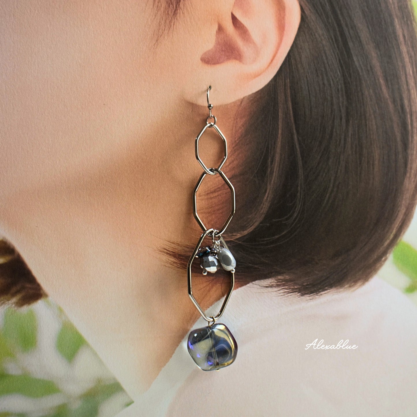 Asymmetrical Chain Surgical Stainless Steel Earrings