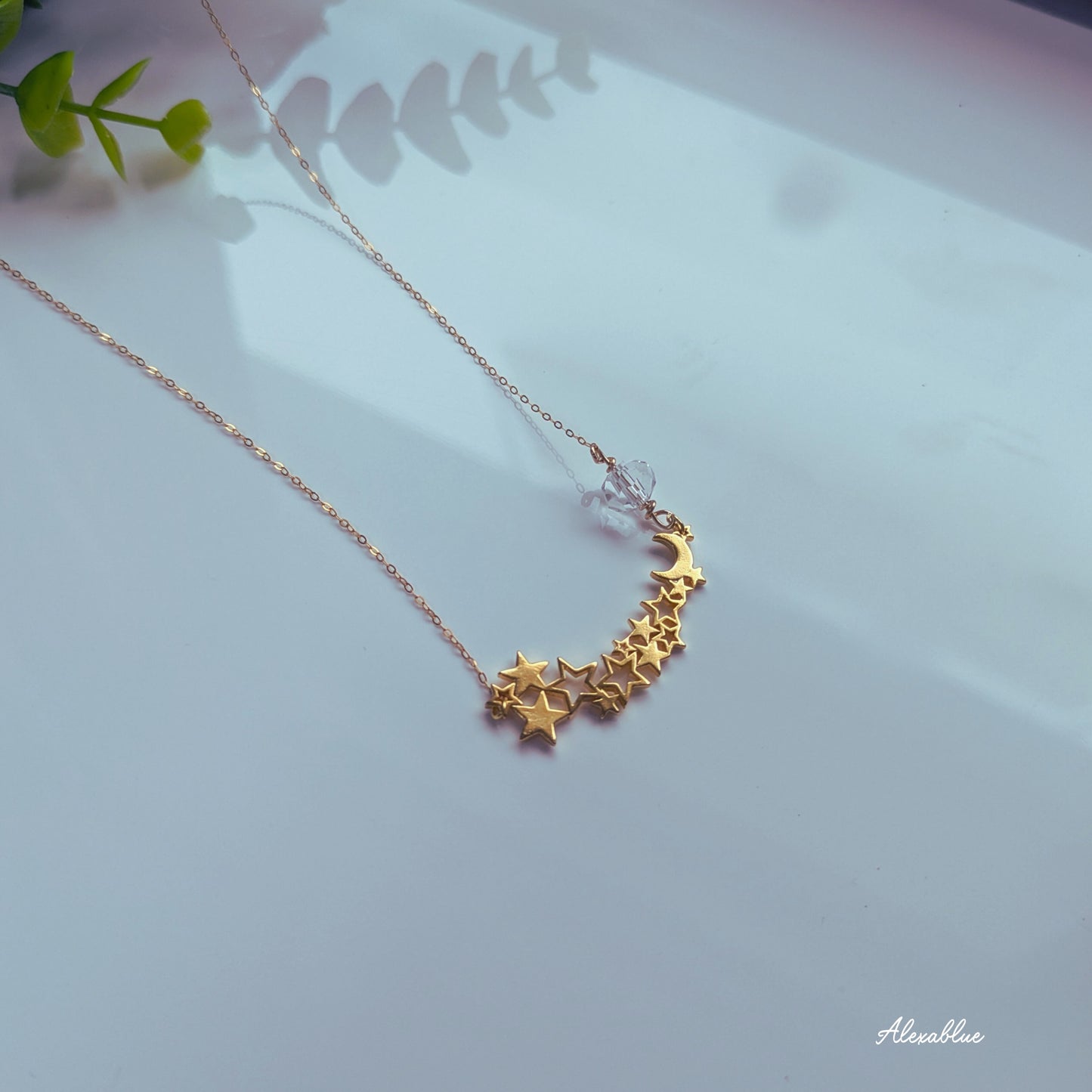 Shooting Star Necklace for Women, S925 Sterling Silver, Crystal Star Motif, Dainty Necklace, Hypoallergenic, Stylish, Cute, Gift, Stackable, Simple, Accessory, Adult Cute