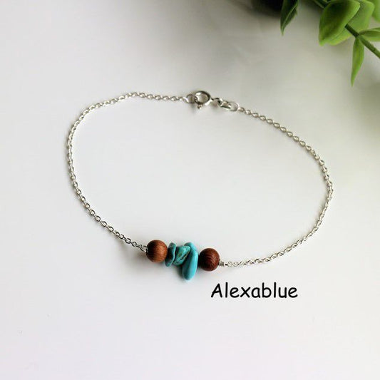 Turquoise Bracelet Silver925 December Birthstone Accessory Turquoise bracelet