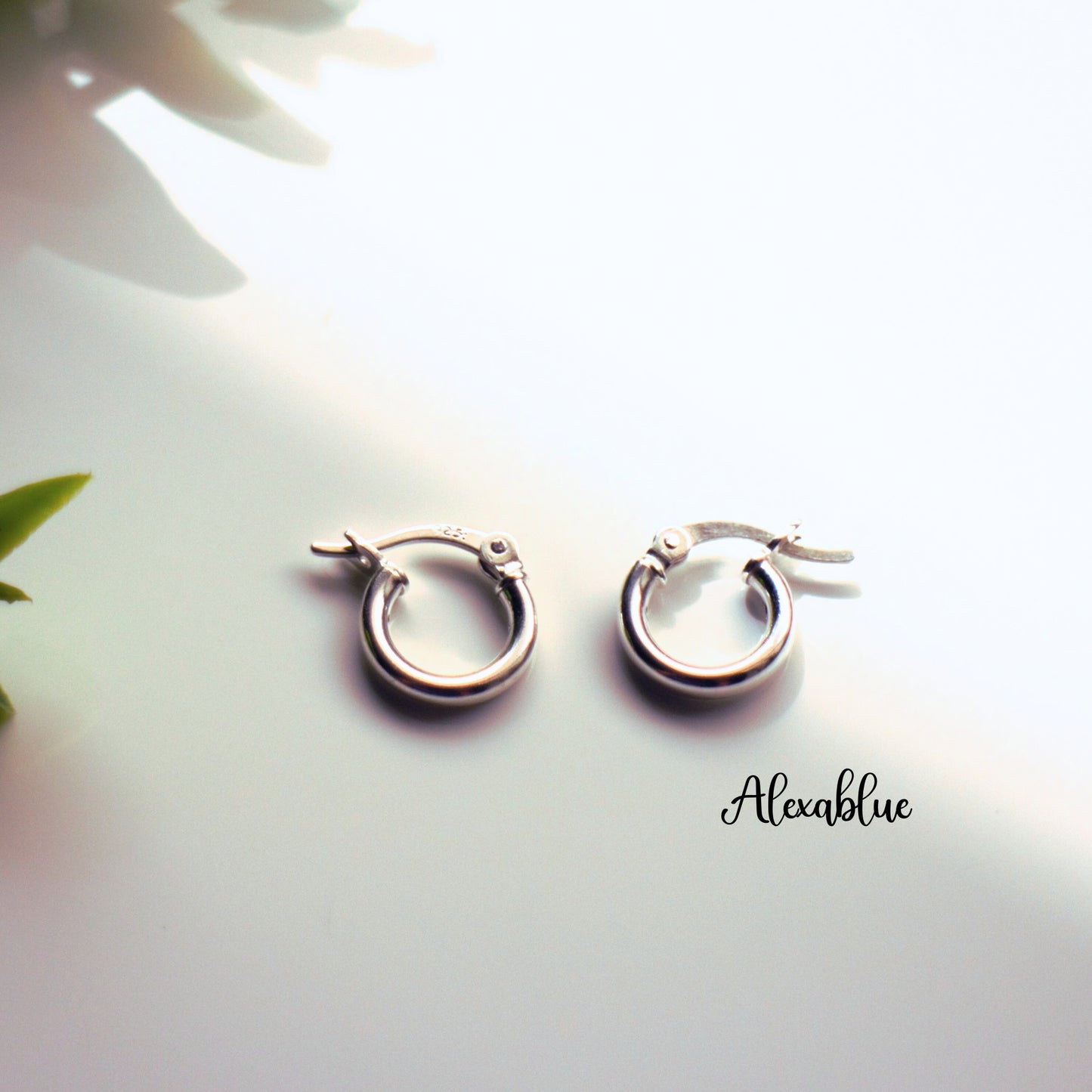 Silver 925 Small Hoop Earrings Unisex Earrings