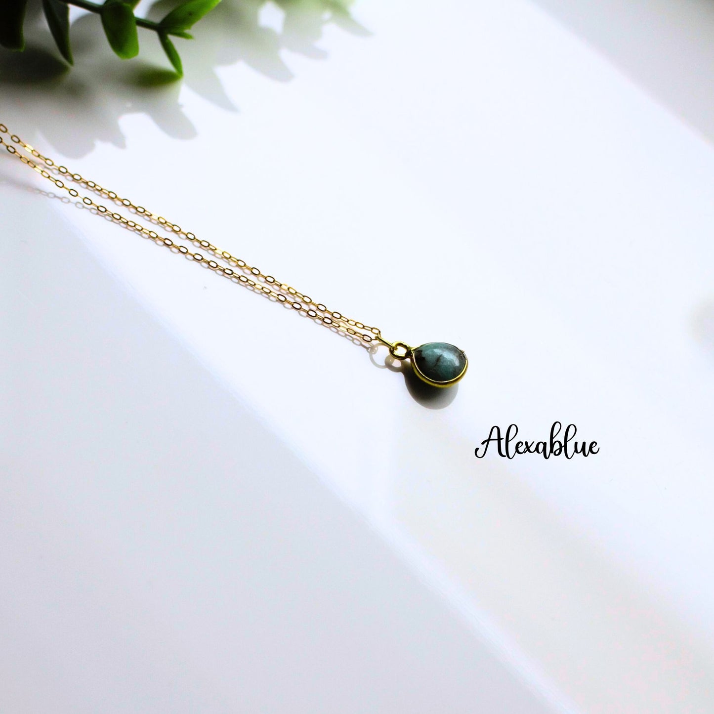 Marron Copper Amazonite Necklace Silver 925 Necklace Natural Stone Necklace