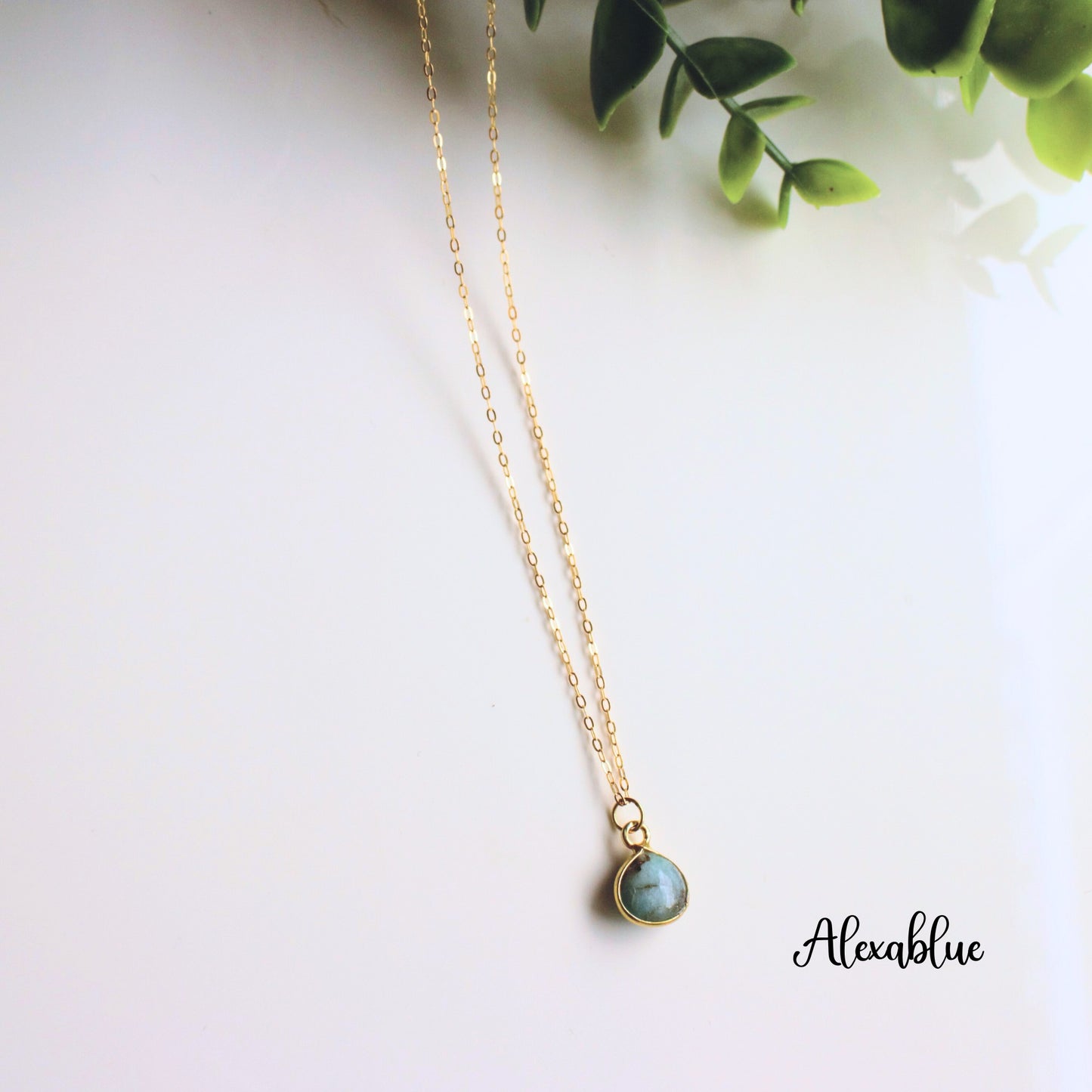 Marron Copper Amazonite Necklace Silver 925 Necklace Natural Stone Necklace