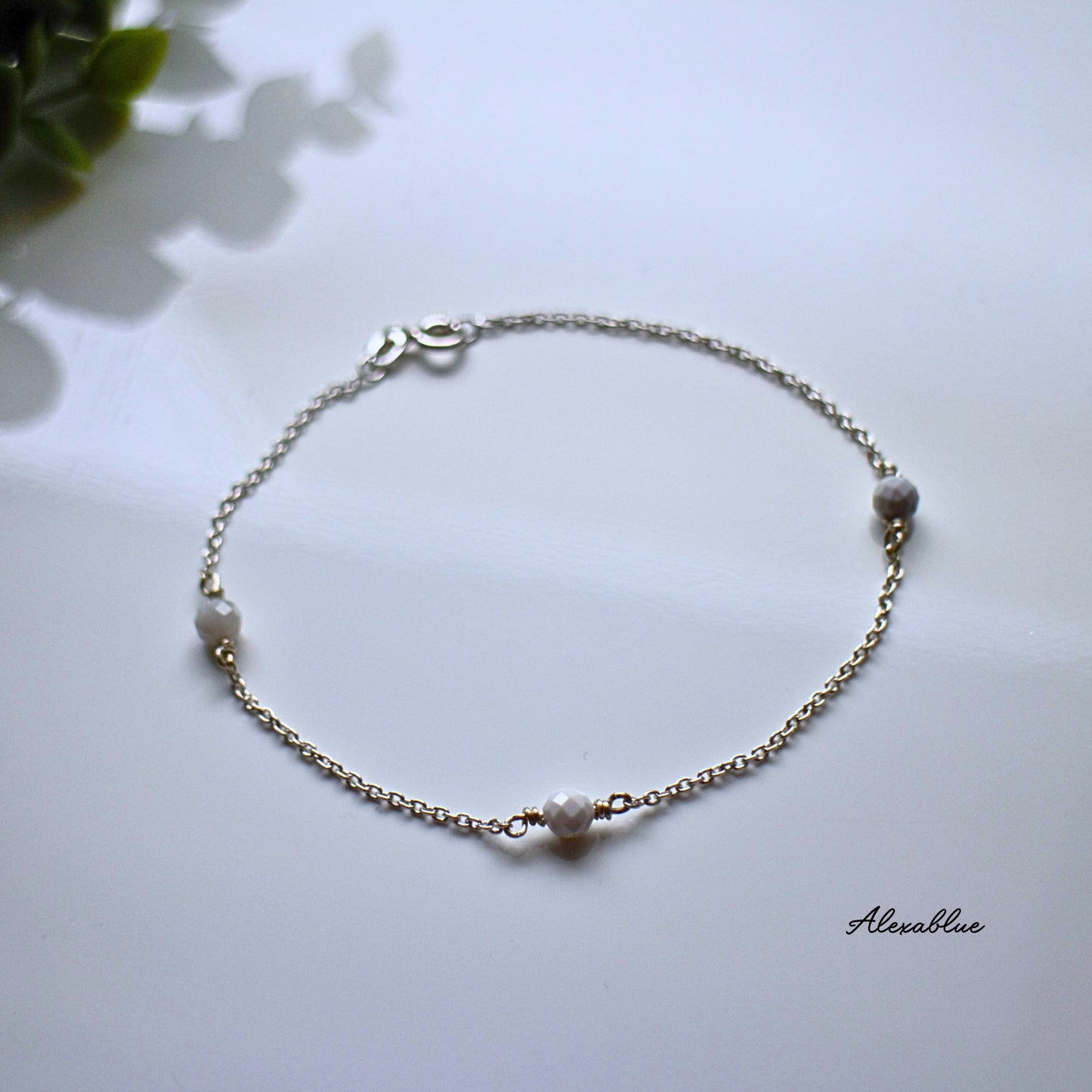 Howlite Anklet Natural Stone Anklet