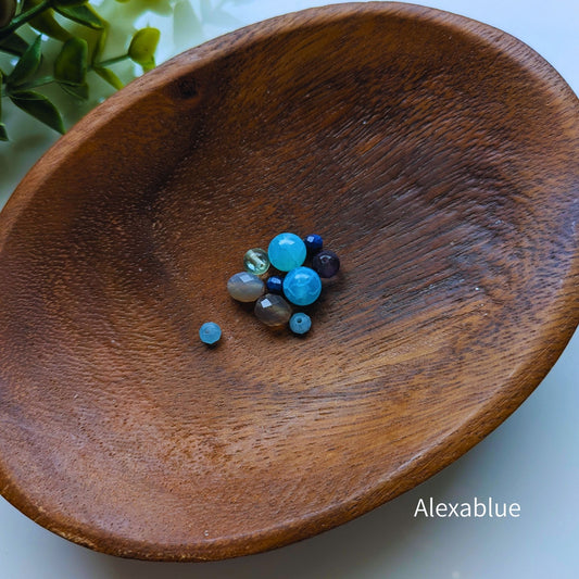 alexablue｜Blue Gradient Larimar Stone Set（10pcs） 青のグラデーションを楽しむ天然石セット