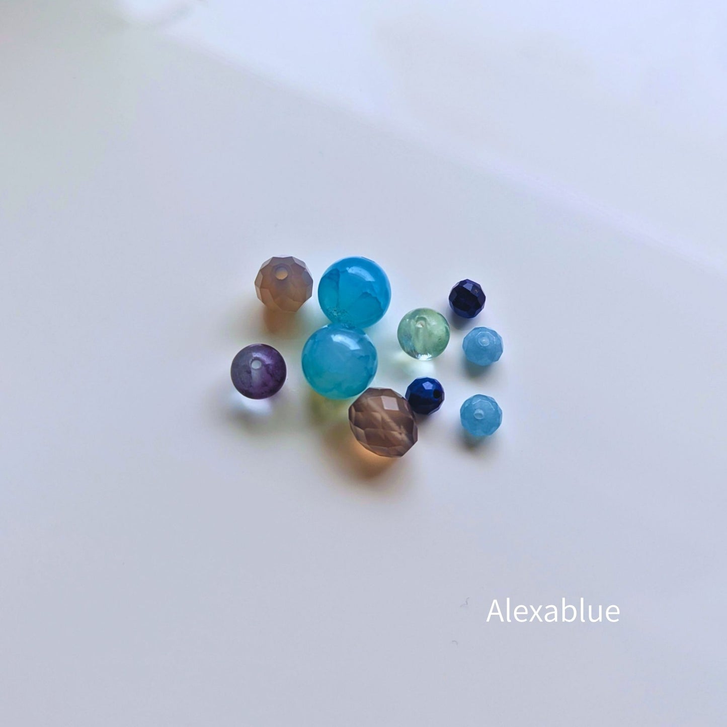 alexablue｜Blue Gradient Larimar Stone Set（10pcs） 青のグラデーションを楽しむ天然石セット